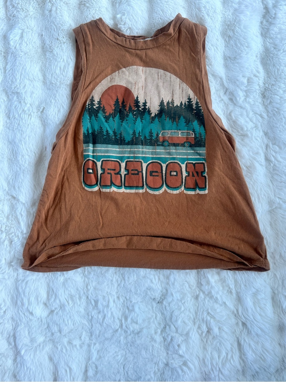 Altar'd State Rust Brown Oregon Graphic Tank